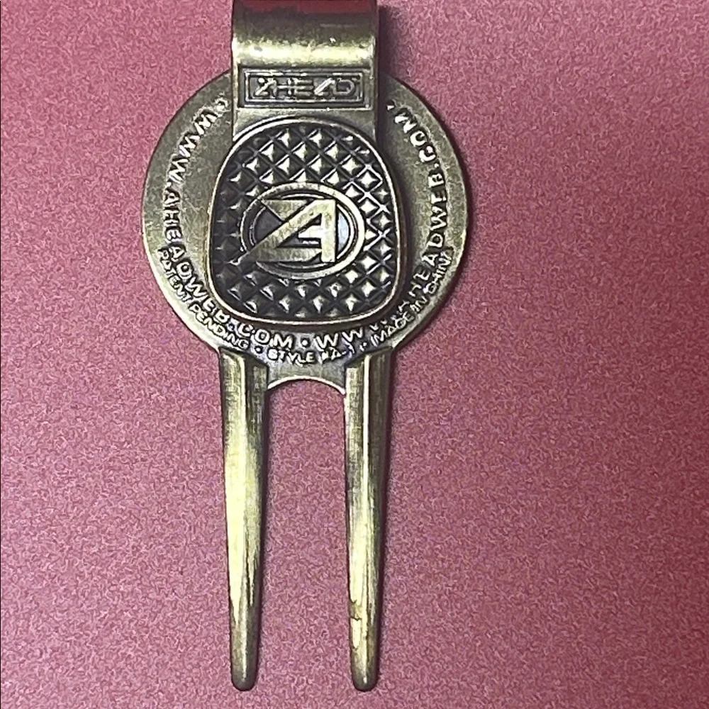 2 each Vintage Brass Golf Divot Tool Set